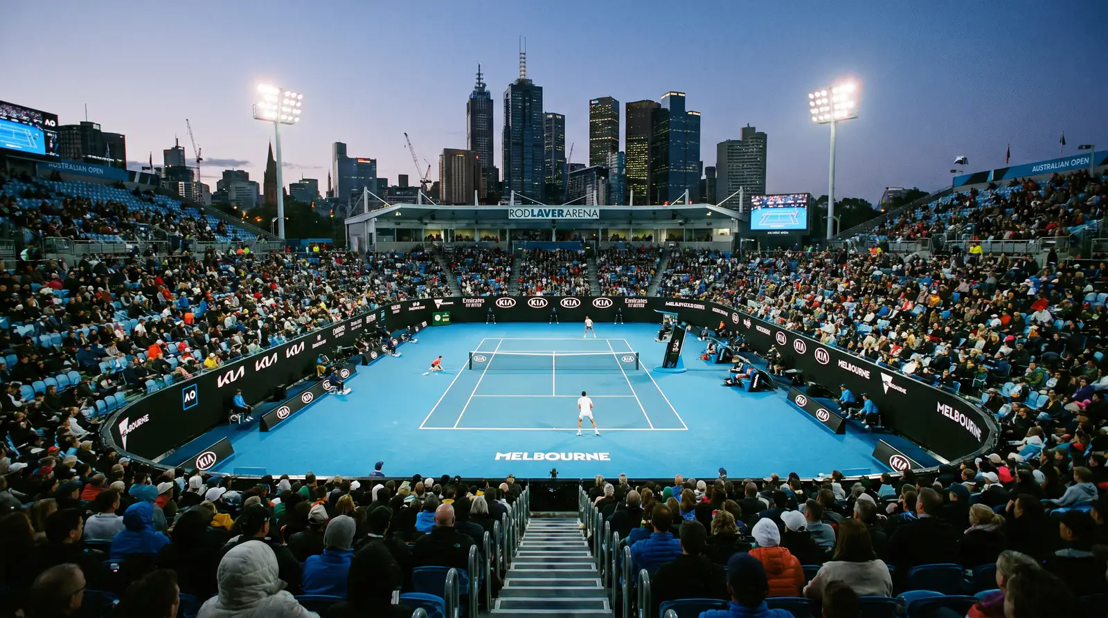 Day versus night session court speed comparison at Melbourne Park
