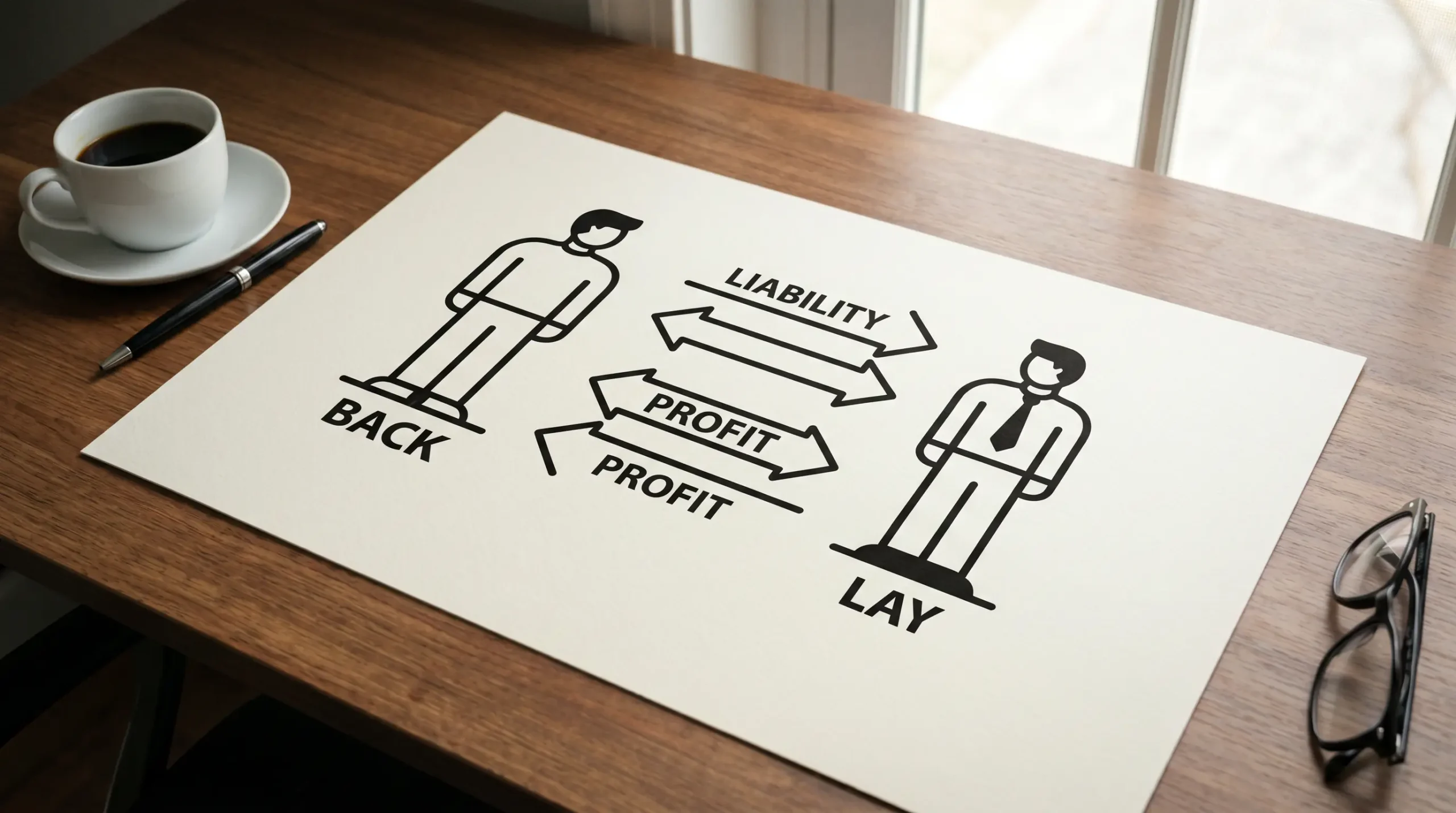 Back and lay positions explained on a tennis betting exchange order book