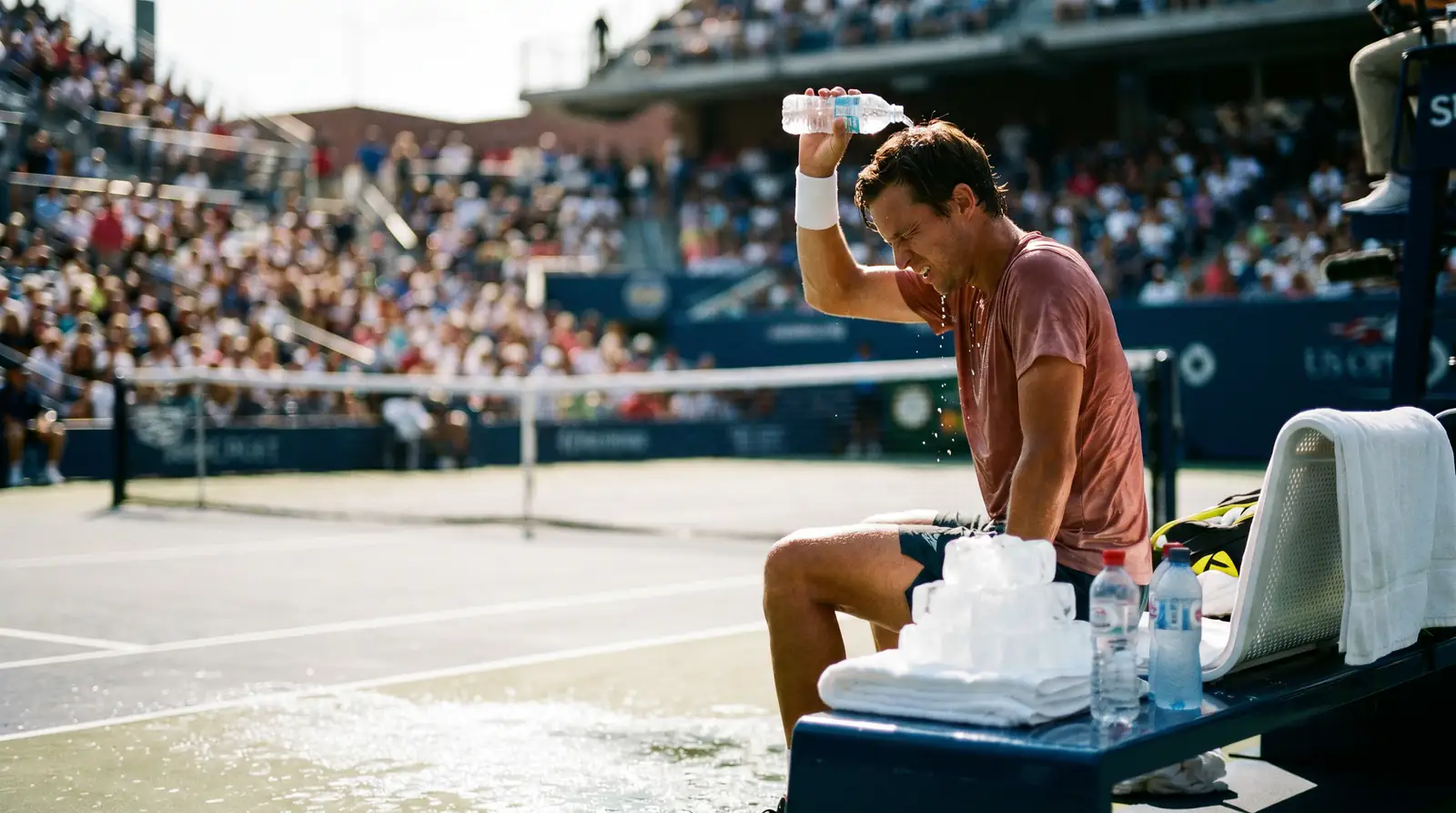 Australian Open extreme heat conditions with players and roof closure procedure