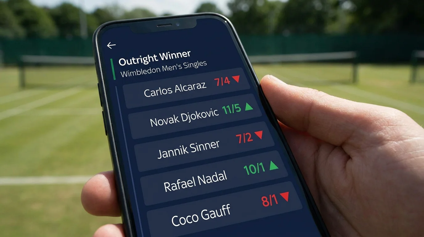 Outright tennis odds shortening after favourable draw release