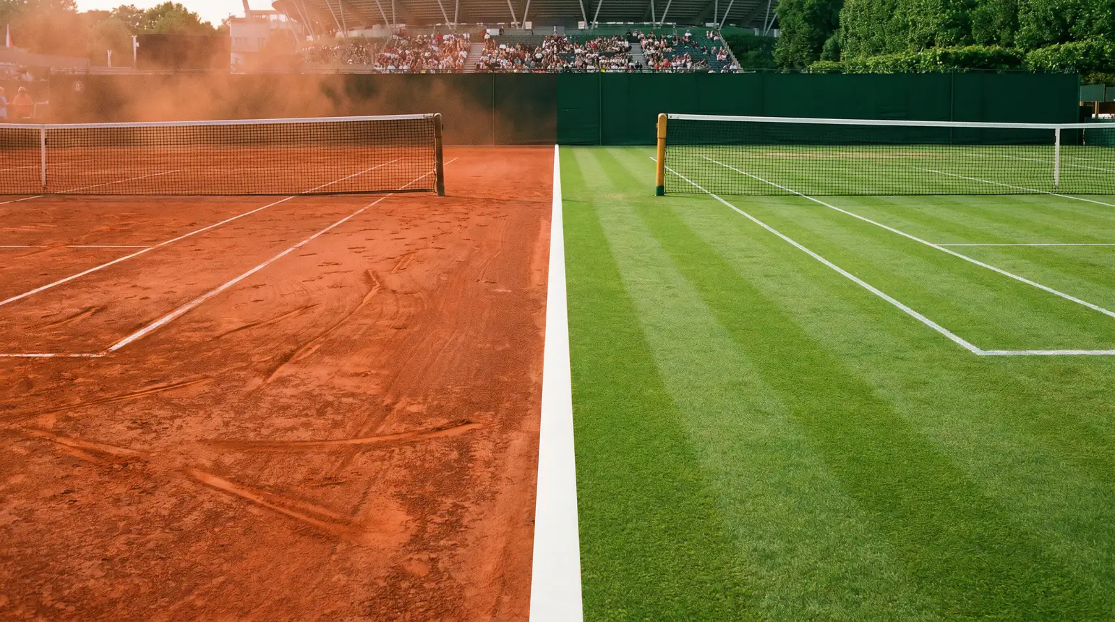 Clay to grass surface transition between Roland-Garros and Wimbledon