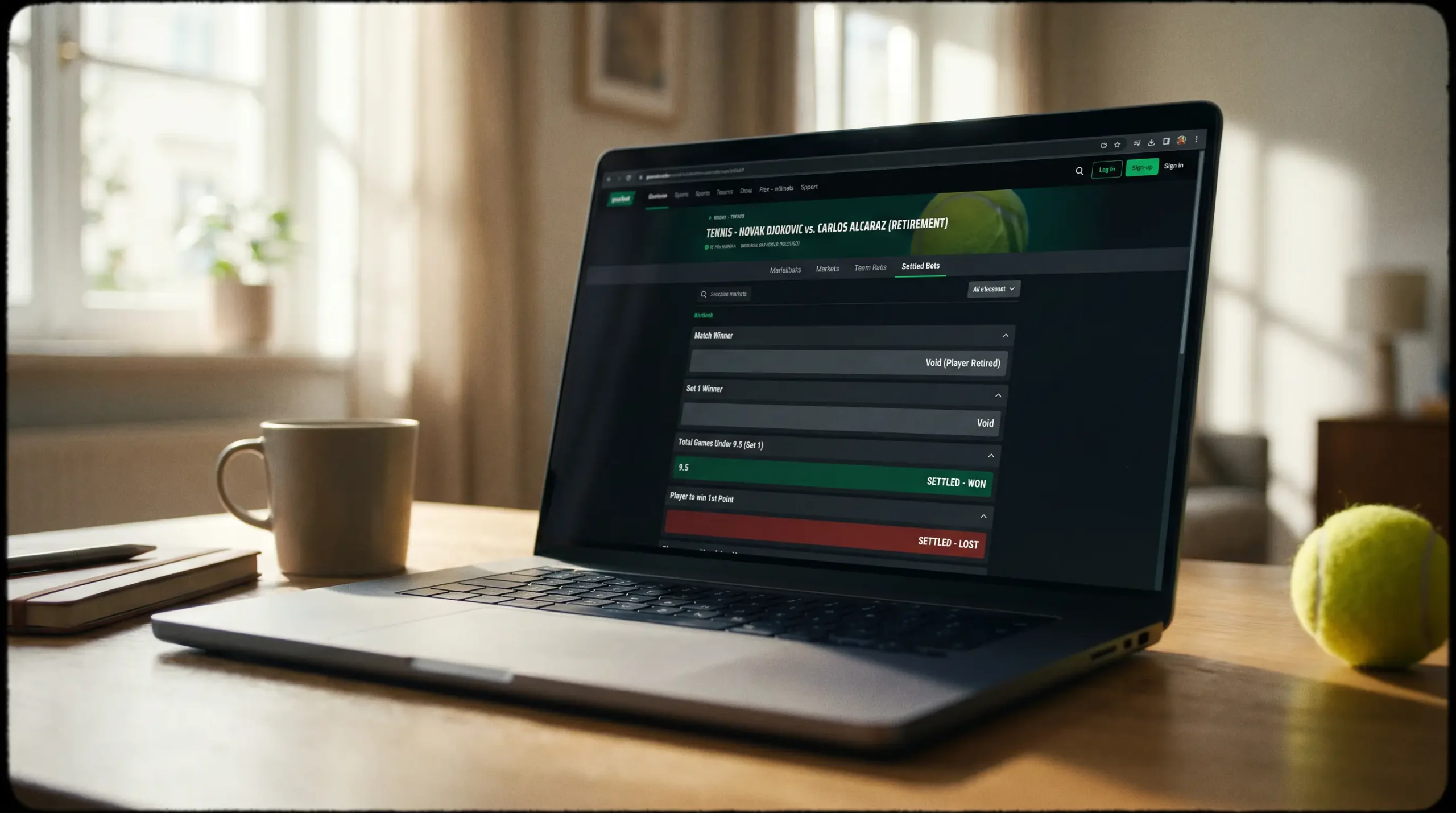 Set betting and total games markets affected differently by retirement rules