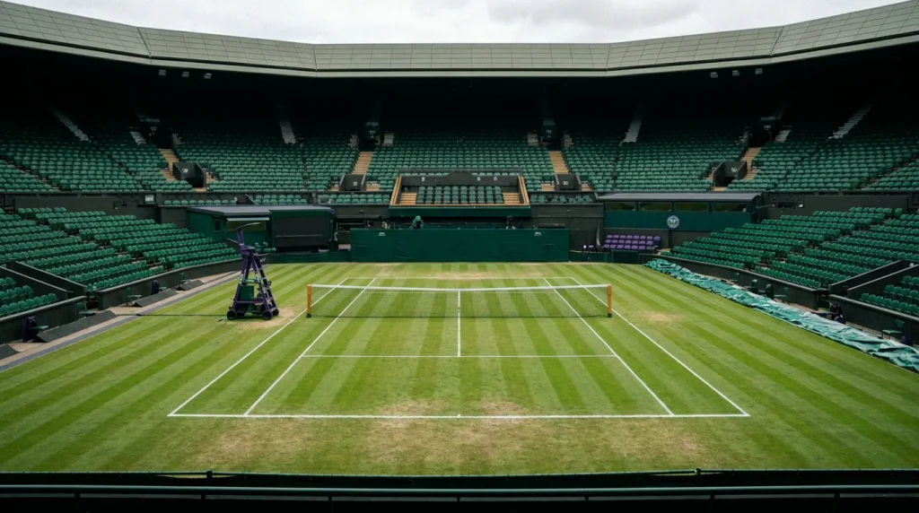 Wimbledon grass court with championship betting odds and market dynamics